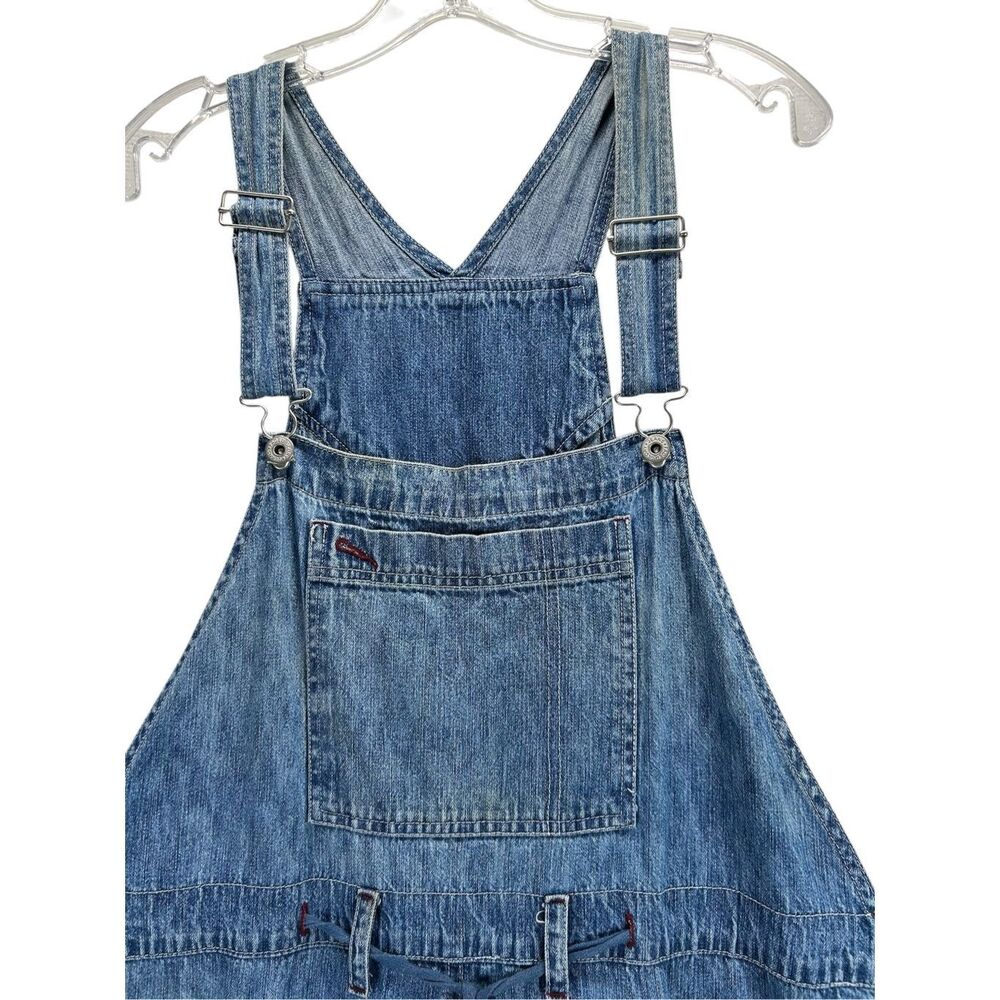 Vtg Faded Glory Denim Overall Maxi Dress XL Blue Jean Bib Jumper Pinafore 90s - Picture 4 of 12